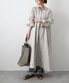 08Mab｜リネンオープンカラーワンピース [[CF-1225HF1327]][C]