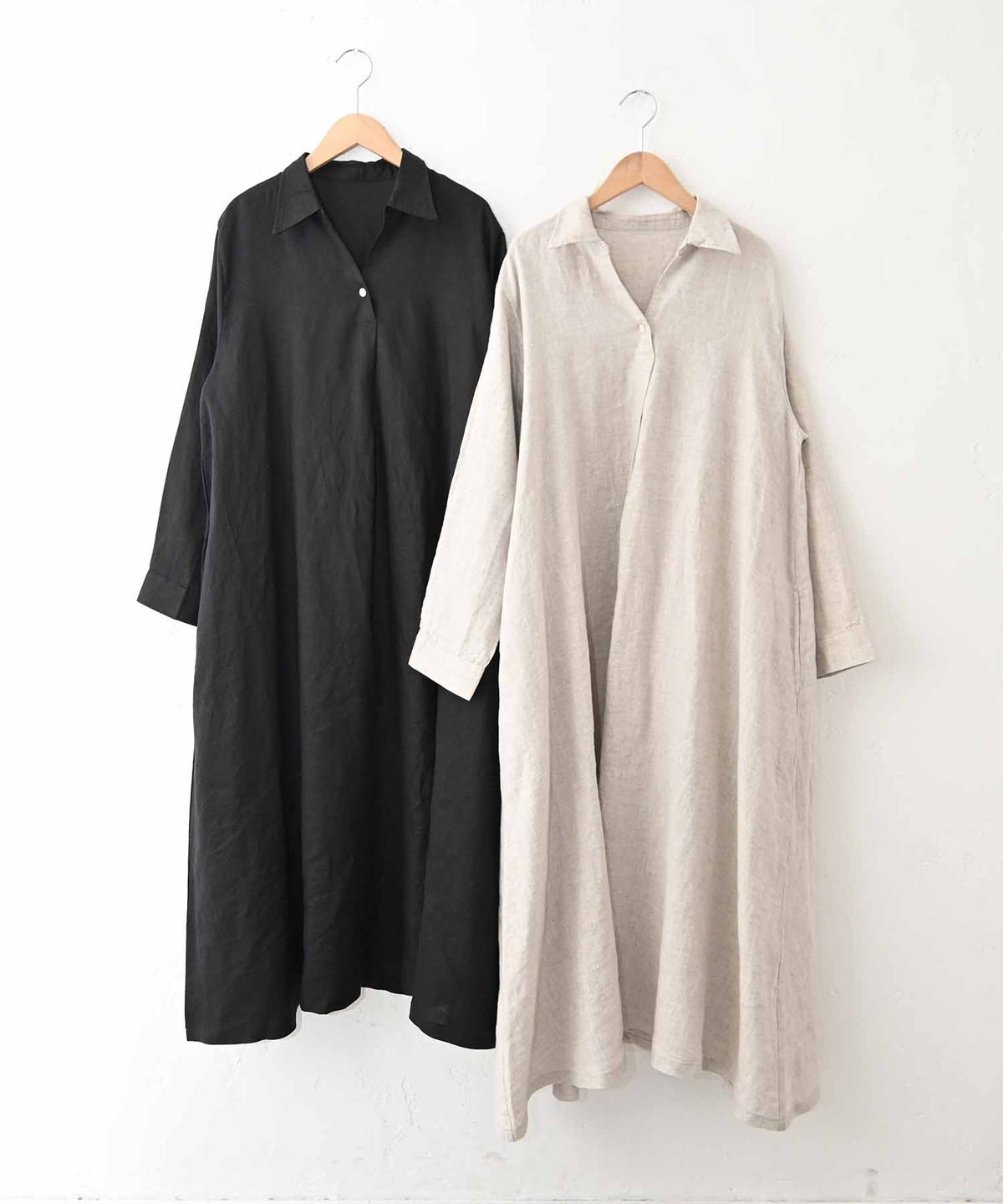 08Mab｜リネンオープンカラーワンピース [[CF-1225HF1327]][C]