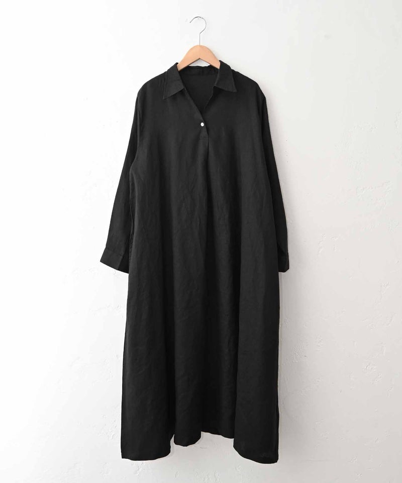 08Mab｜リネンオープンカラーワンピース [[CF-1225HF1327]][C]