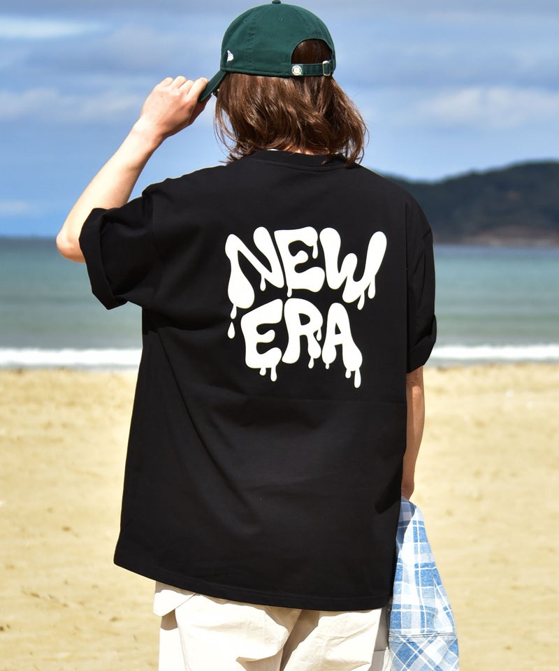 NEW ERA｜SS OS CT TEE WALL ART DRIP BLK(バックプリントオーバーTee) [[14856663]][C]