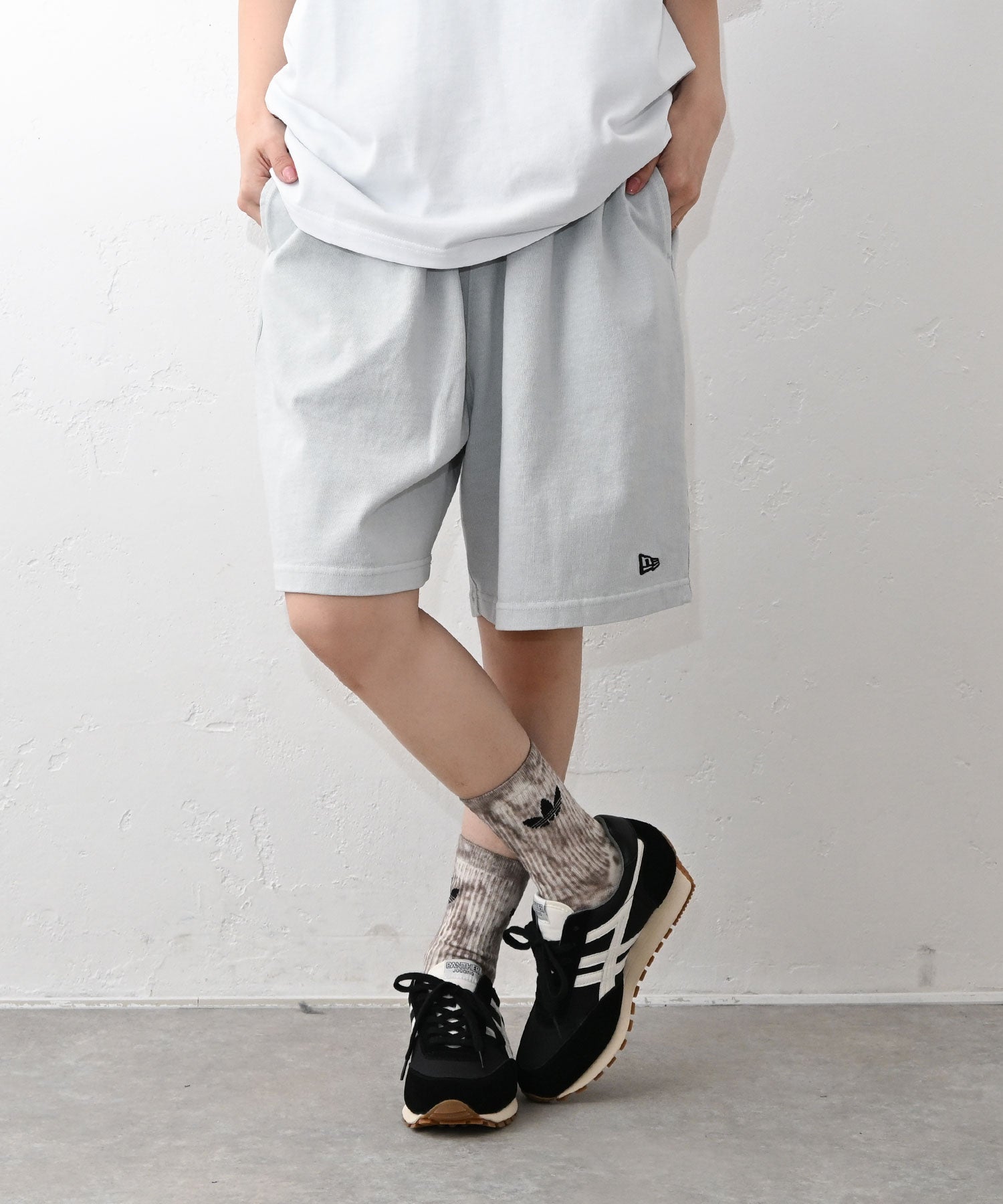 NEW ERA｜GARMENT DYE HWC SHORT PT GRY(スウェットショートパンツ