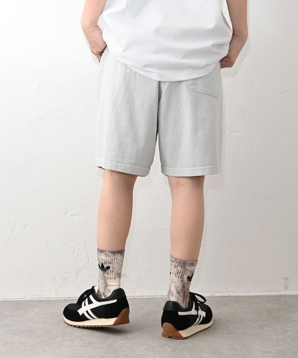 NEW ERA｜GARMENT DYE HWC SHORT PT GRY(スウェットショートパンツ) [[14856736]][C]
