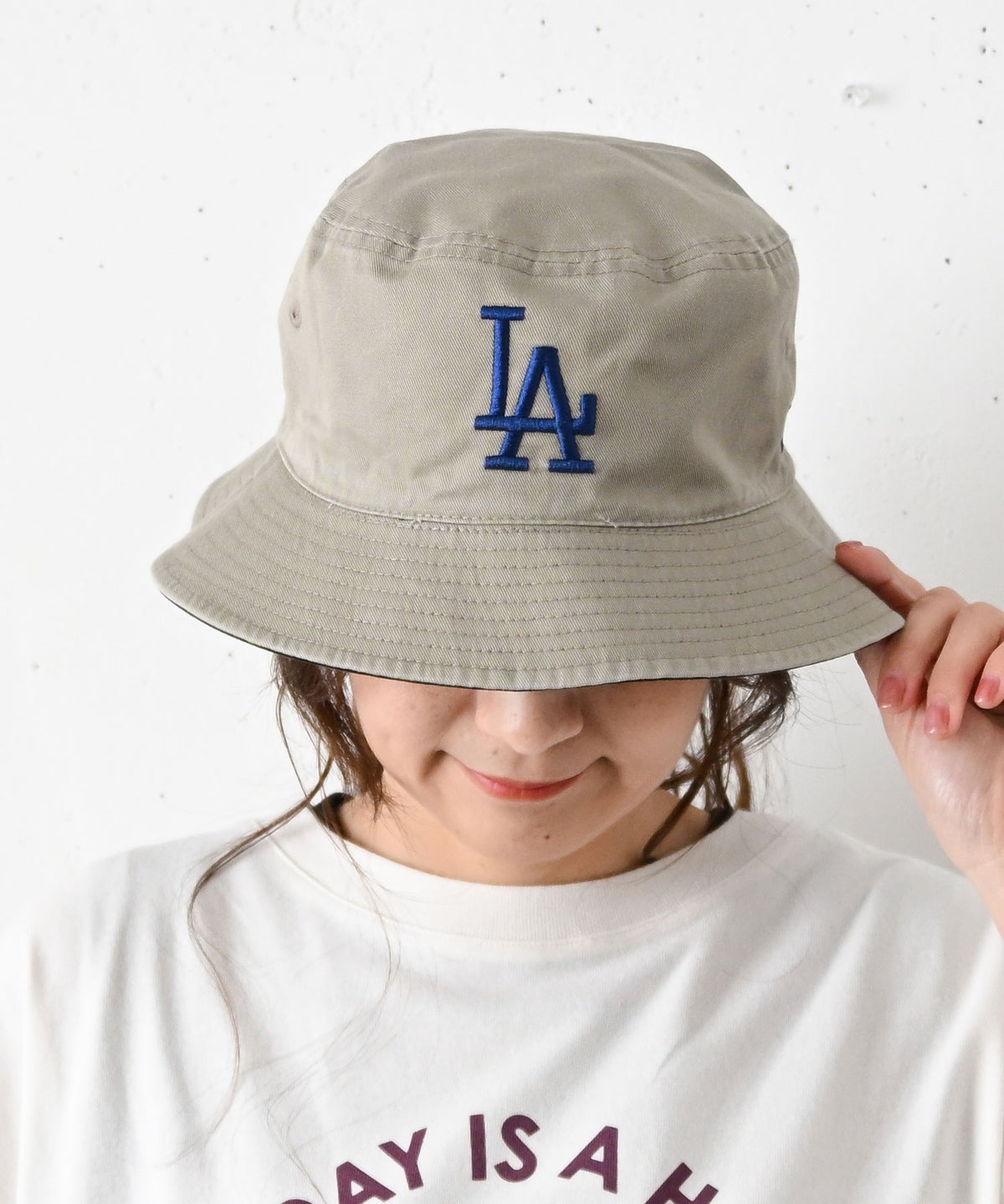 NEW ERA｜BUCKET01 REV LOSDOD BLK PBL(ロゴバケットハット) [[14744772]][C]