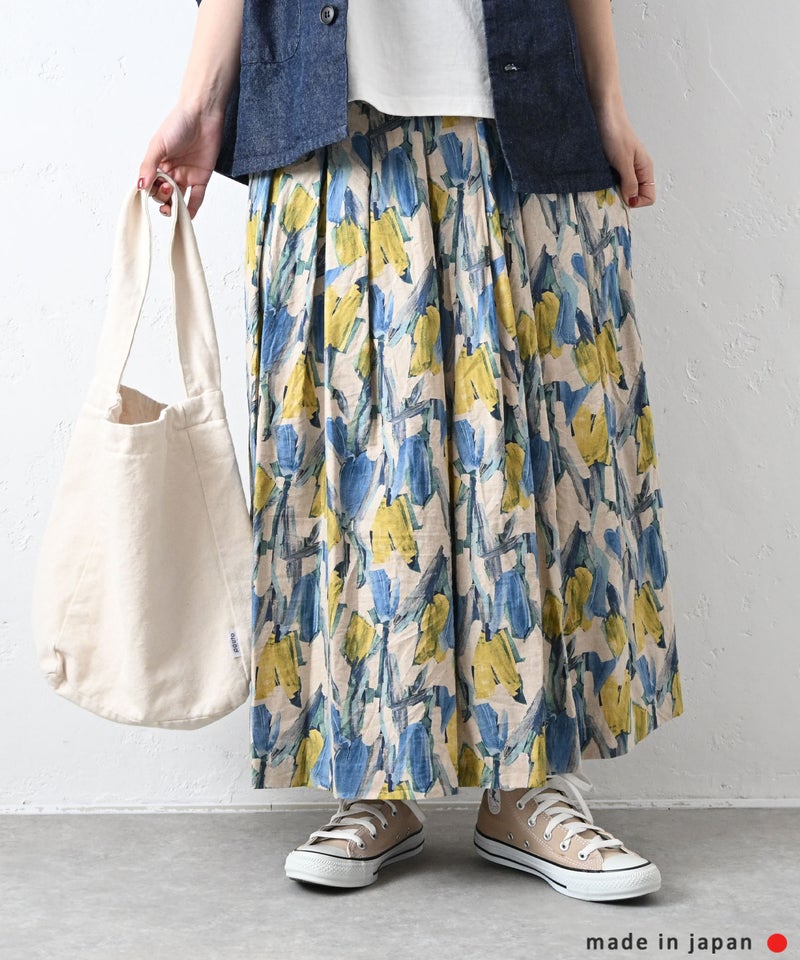 No18｜総柄タックスカート [[H25024]][C]