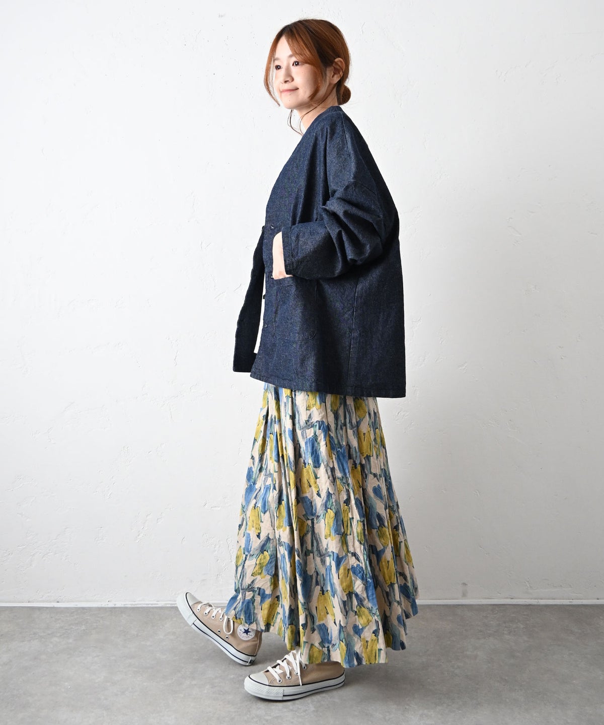 No18｜総柄タックスカート [[H25024]][C]