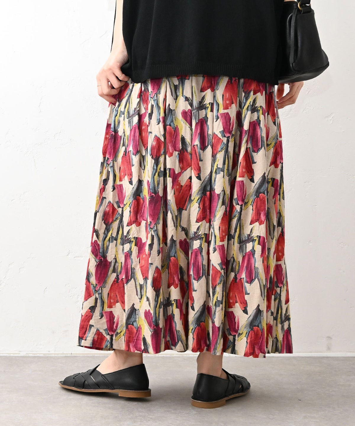 No18｜総柄タックスカート [[H25024]][C]