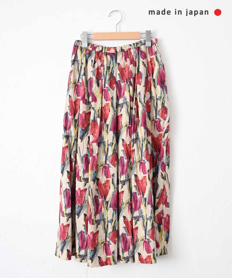 No18｜総柄タックスカート [[H25024]][C]