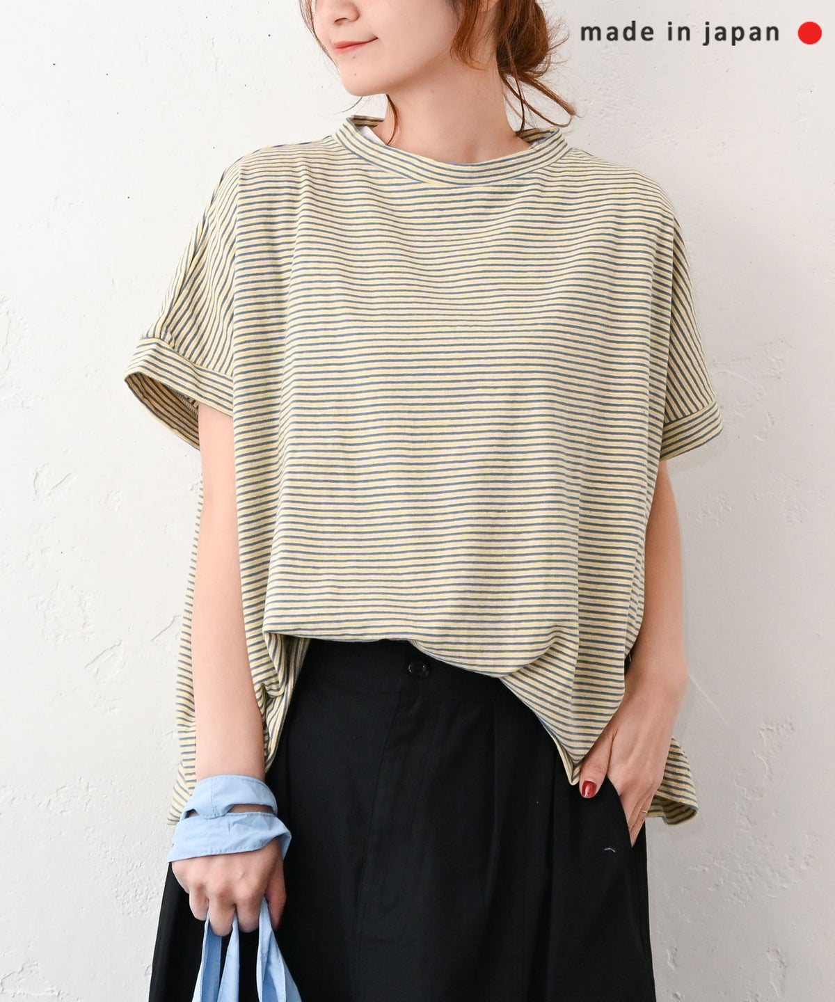 and quarter｜ランダムボーダーカットソー [[861406]][C]
