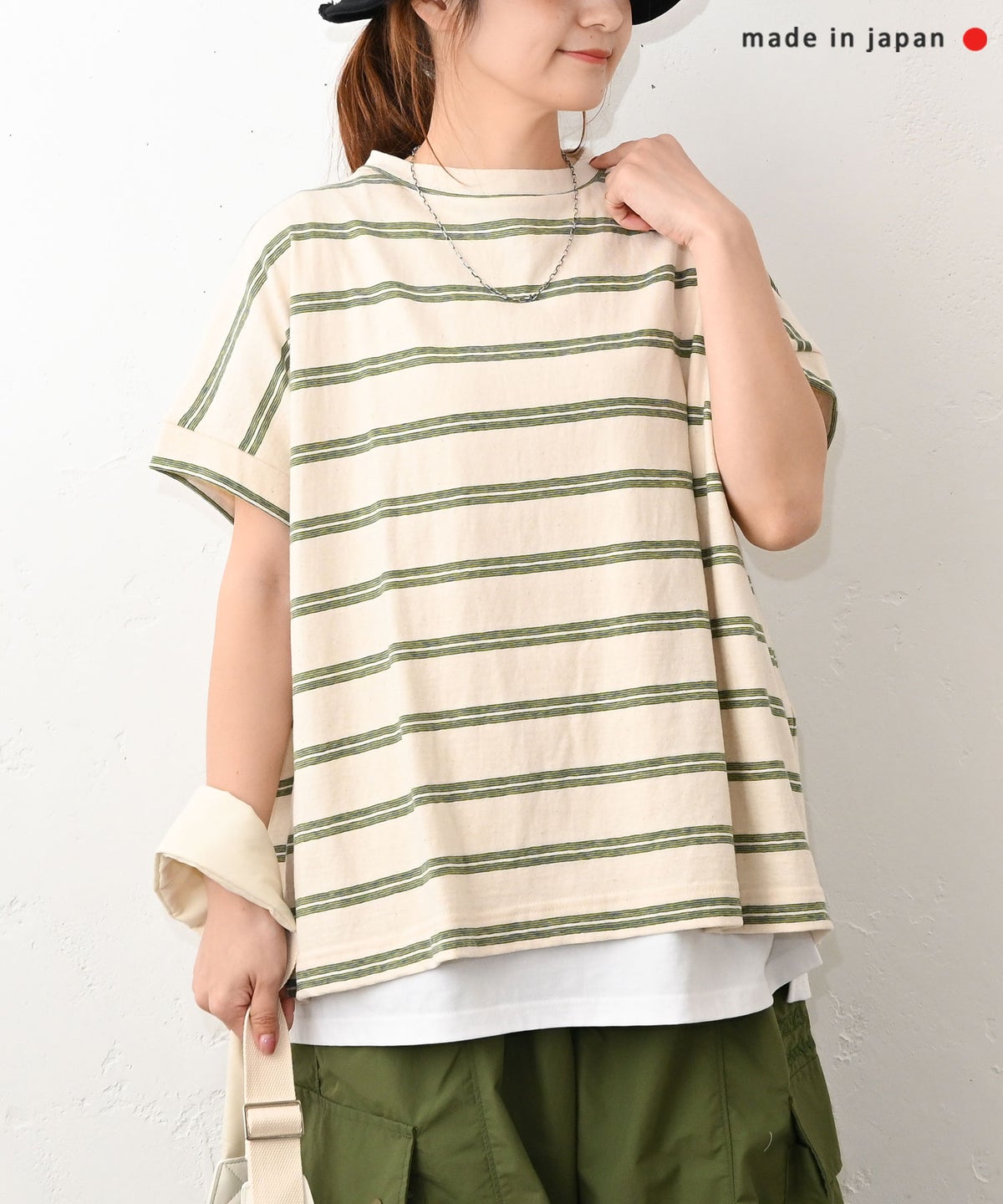 and quarter｜ランダムボーダーカットソー [[861406]][C]