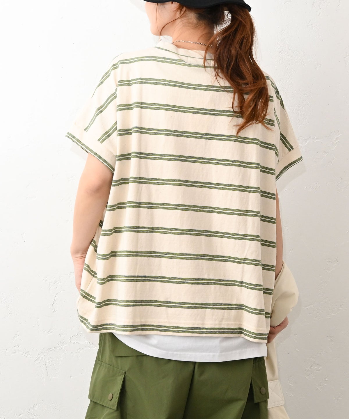 and quarter｜ランダムボーダーカットソー [[861406]][C]