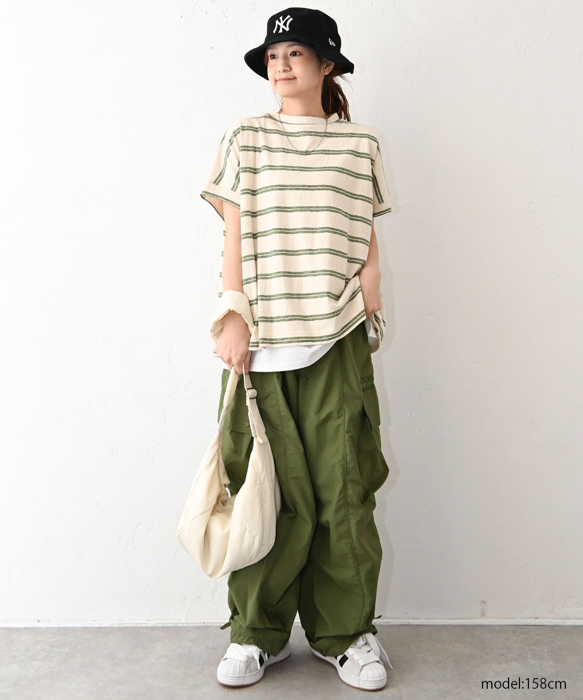 and quarter｜ランダムボーダーカットソー [[861406]][C]