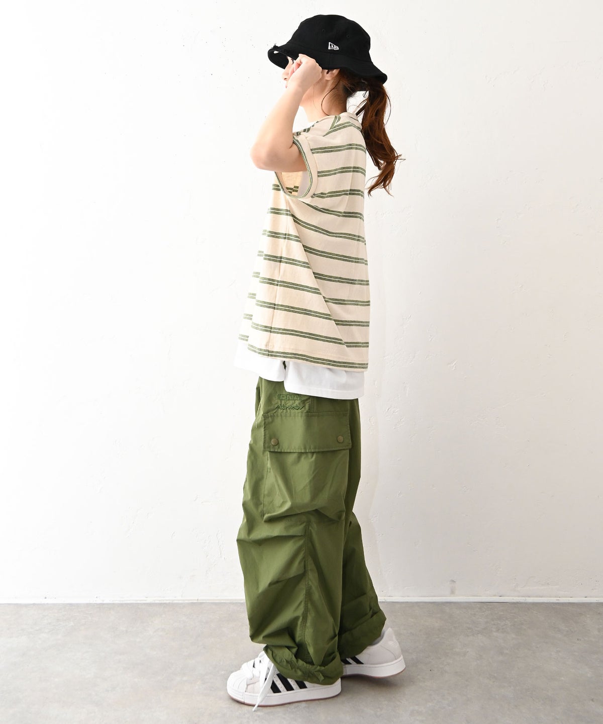 and quarter｜ランダムボーダーカットソー [[861406]][C]