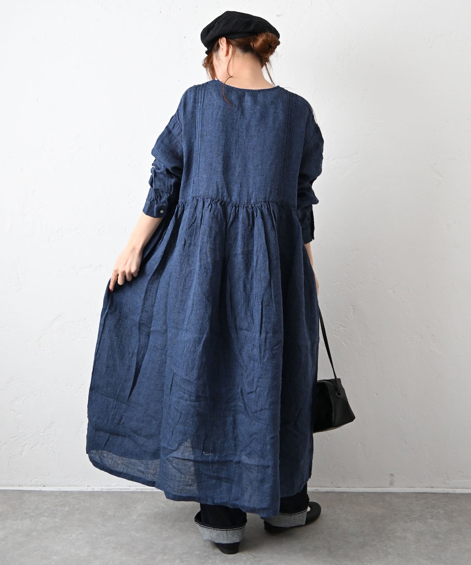 08Mab｜リネンシャンブレー多ボタンワンピース [[CF-226HF1363]][C