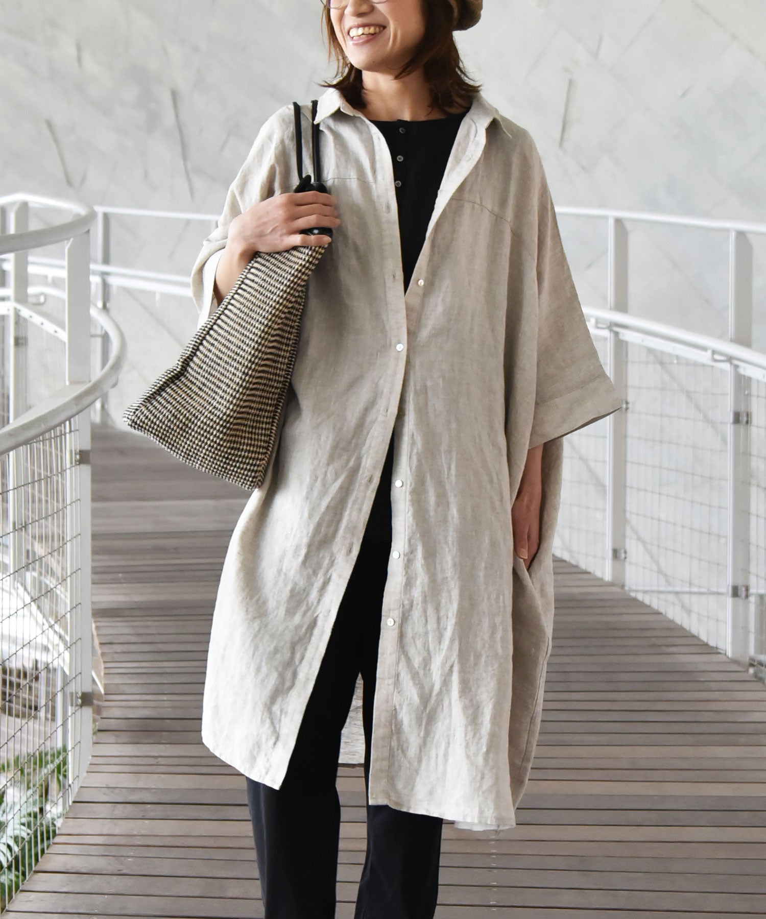 08Mab｜シャツ風チュニック [[CF-223HF687]][C] | ma28 ONLINE STORE