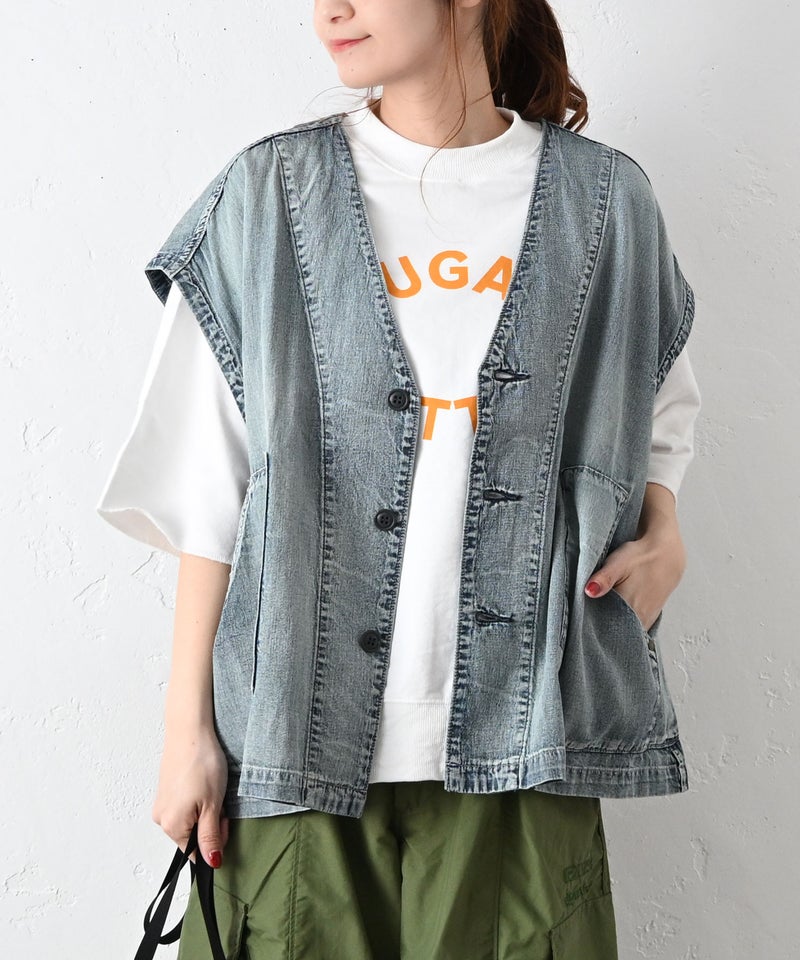 RNA｜フレンチワークシャツベスト [[V0170]][C]