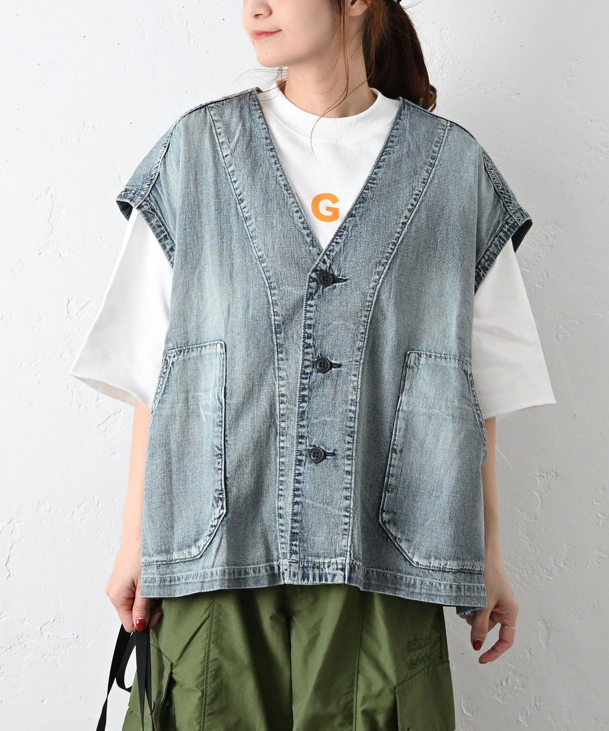 RNA｜フレンチワークシャツベスト [[V0170]][C]