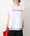 eka::｜変形ワイドロゴプリントTee [[1611935]][C]