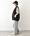 prit｜ナイロンシアーペーパーリップストップ裾ヒモコクーンベスト [[P82601]][C]