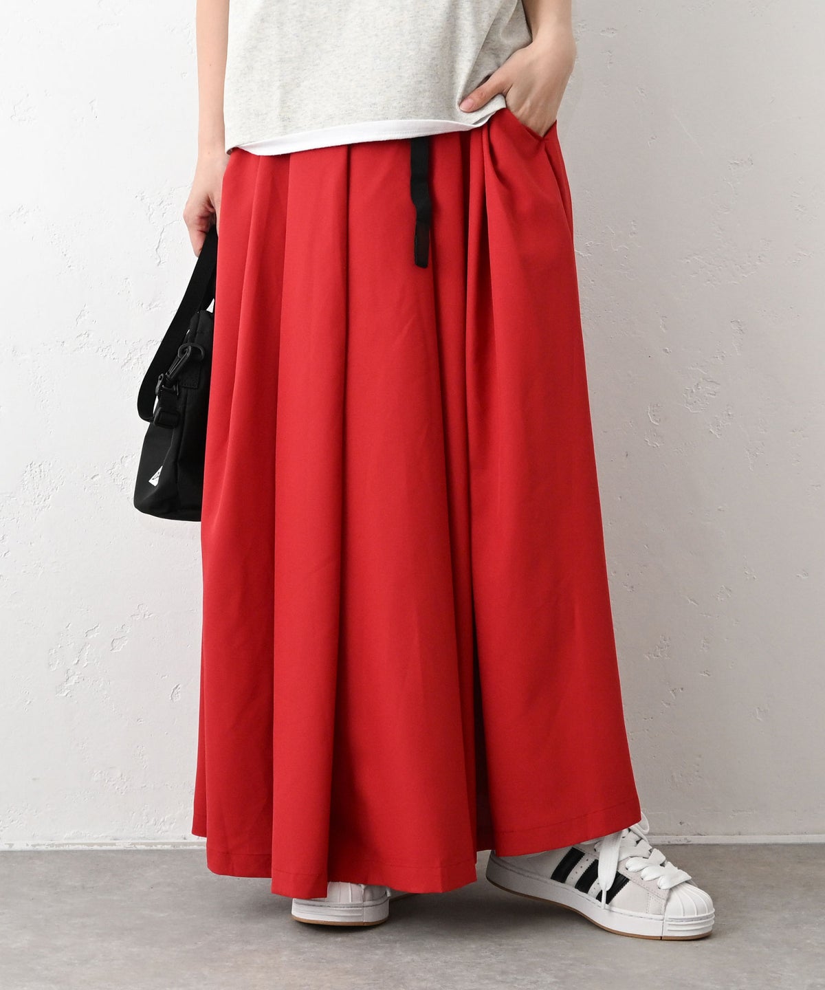 IN THE MARKET｜ベルト付きフレアスカート [[IN-112]][C]