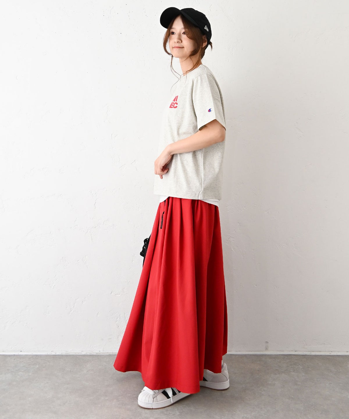 IN THE MARKET｜ベルト付きフレアスカート [[IN-112]][C]