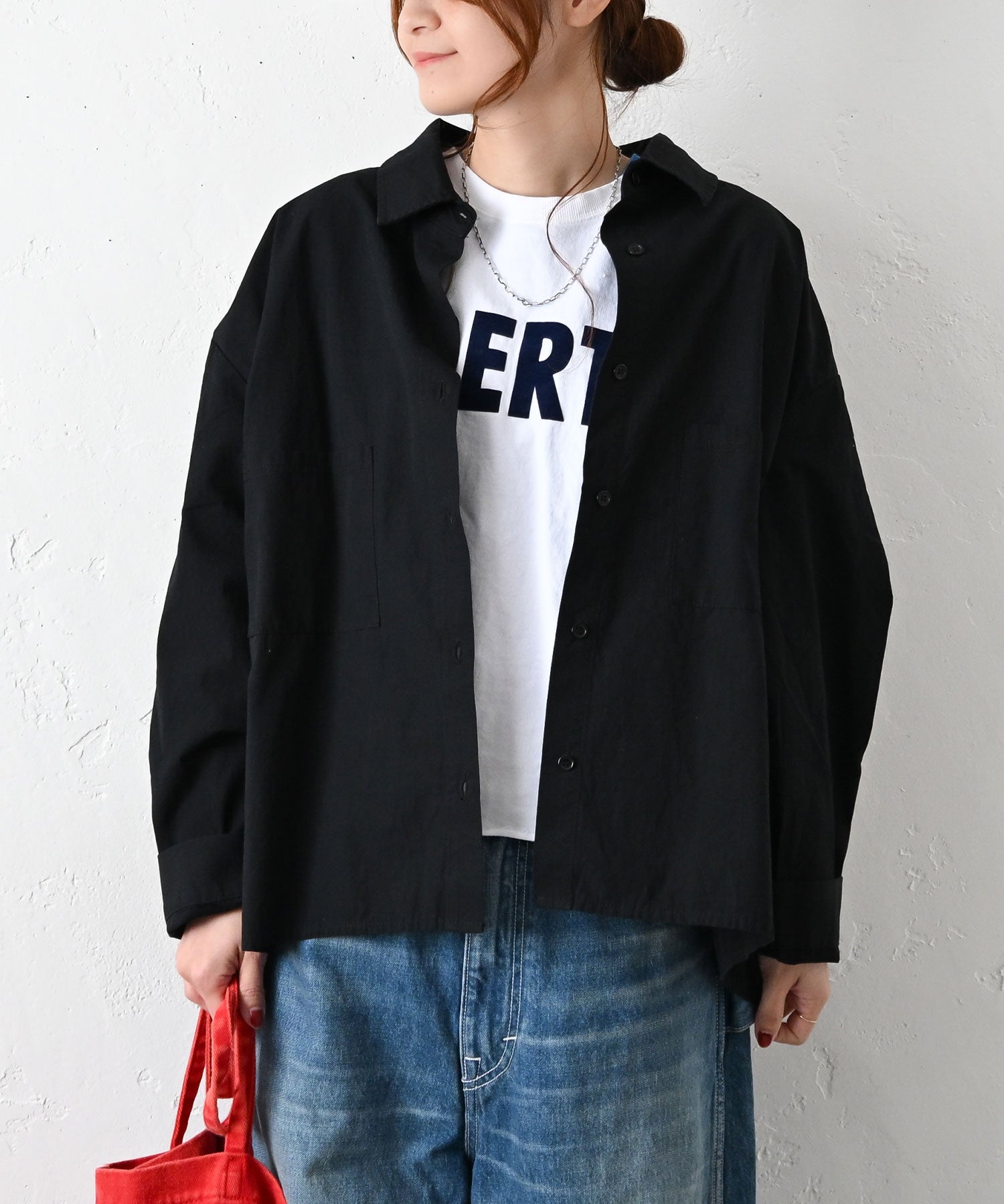IN THE MARKET｜異素材バックワッペン付きシャツ [[C-2511]][C] | ma28