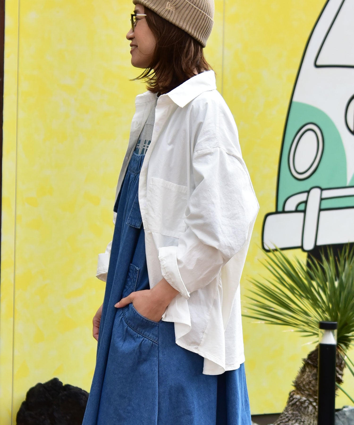IN THE MARKET｜異素材バックワッペン付きシャツ [[C-2511]][C] | ma28