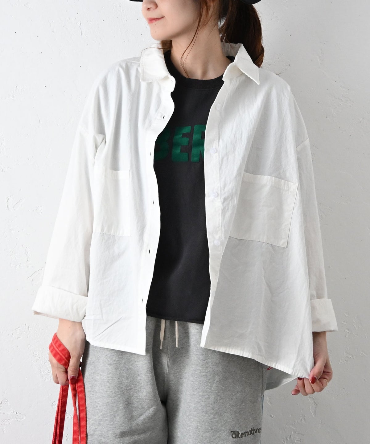 IN THE MARKET｜異素材バックワッペン付きシャツ [[C-2511]][C]