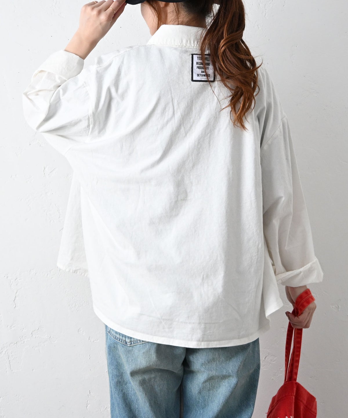 IN THE MARKET｜異素材バックワッペン付きシャツ [[C-2511]][C]