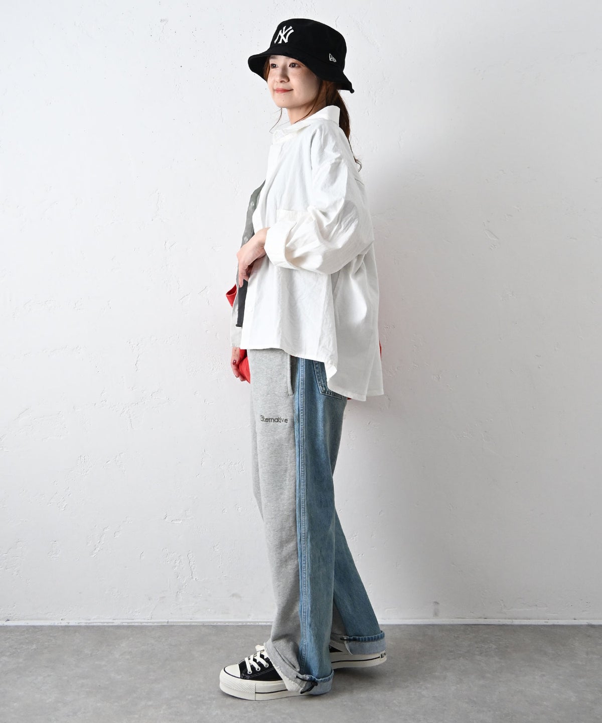 IN THE MARKET｜異素材バックワッペン付きシャツ [[C-2511]][C]