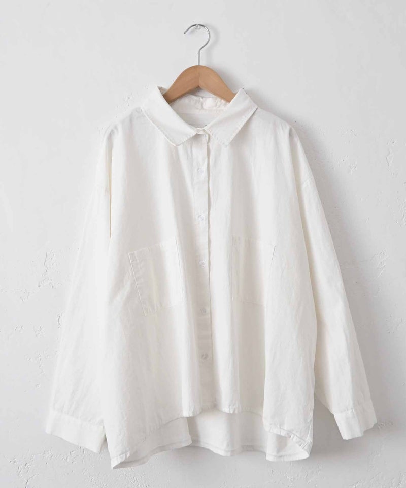 IN THE MARKET｜異素材バックワッペン付きシャツ [[C-2511]][C]