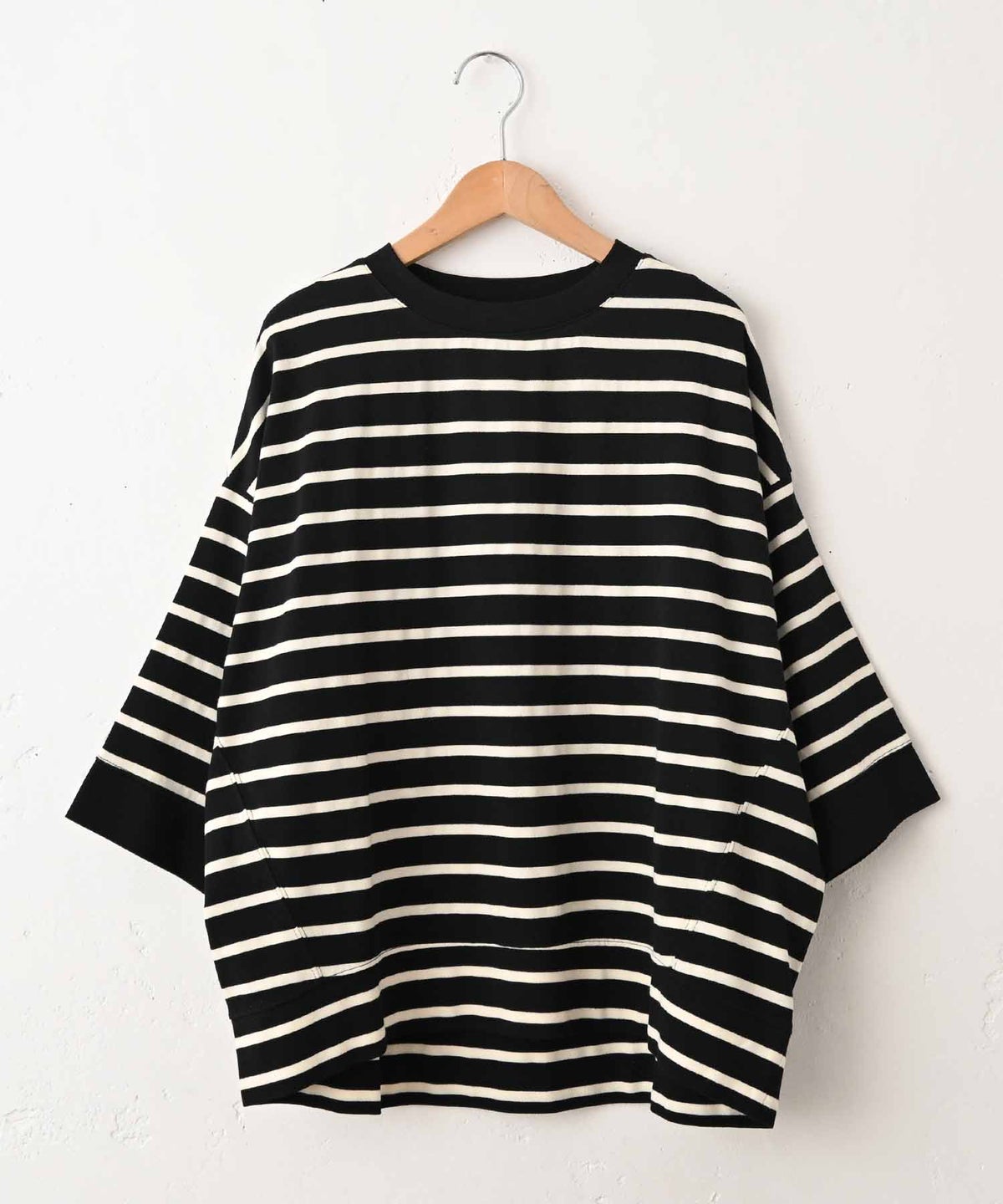 sloe｜ボーダーワイド7分袖Tee [[4211040-5]][C]