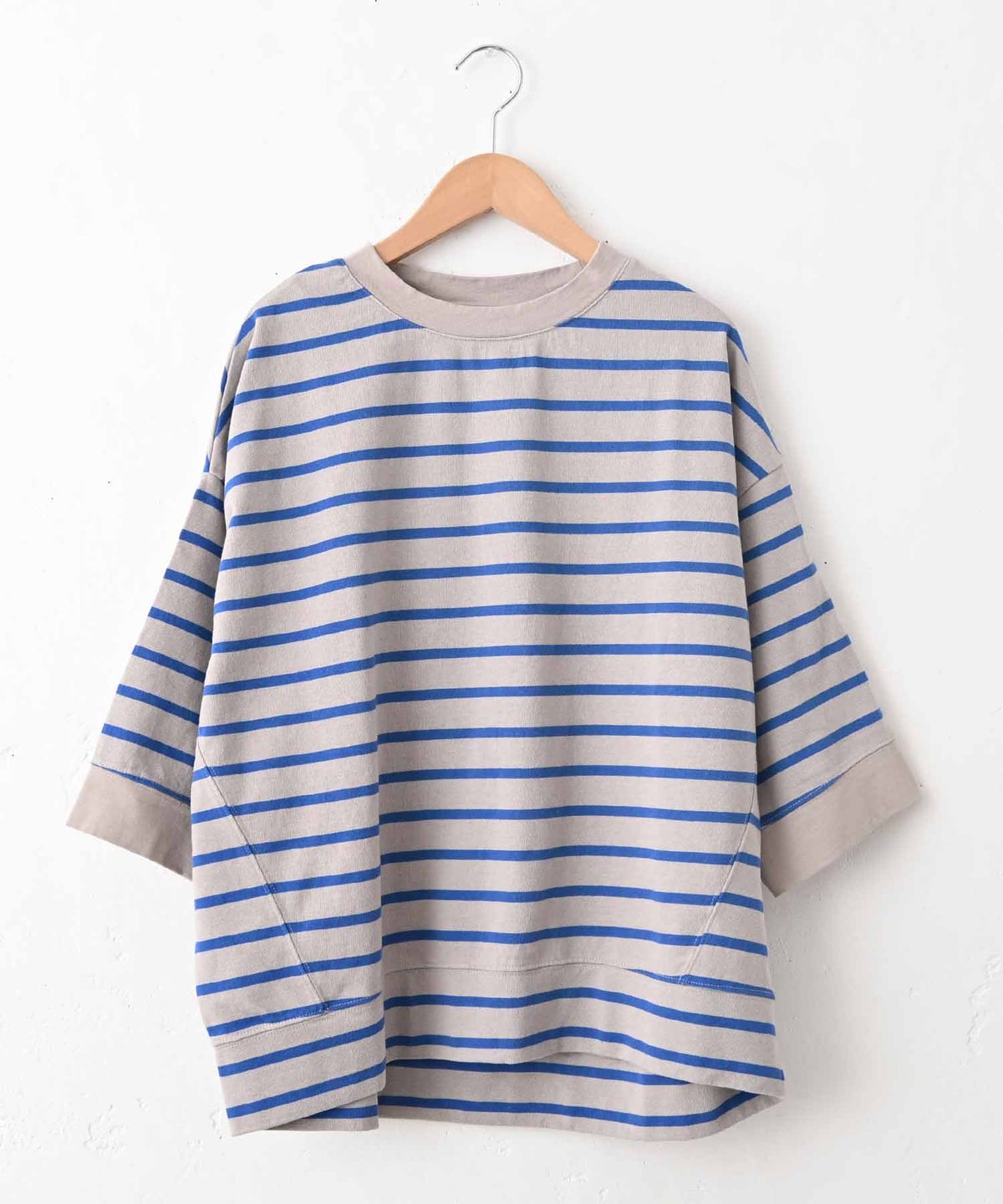 sloe｜ボーダーワイド7分袖Tee [[4211040-5]][C]