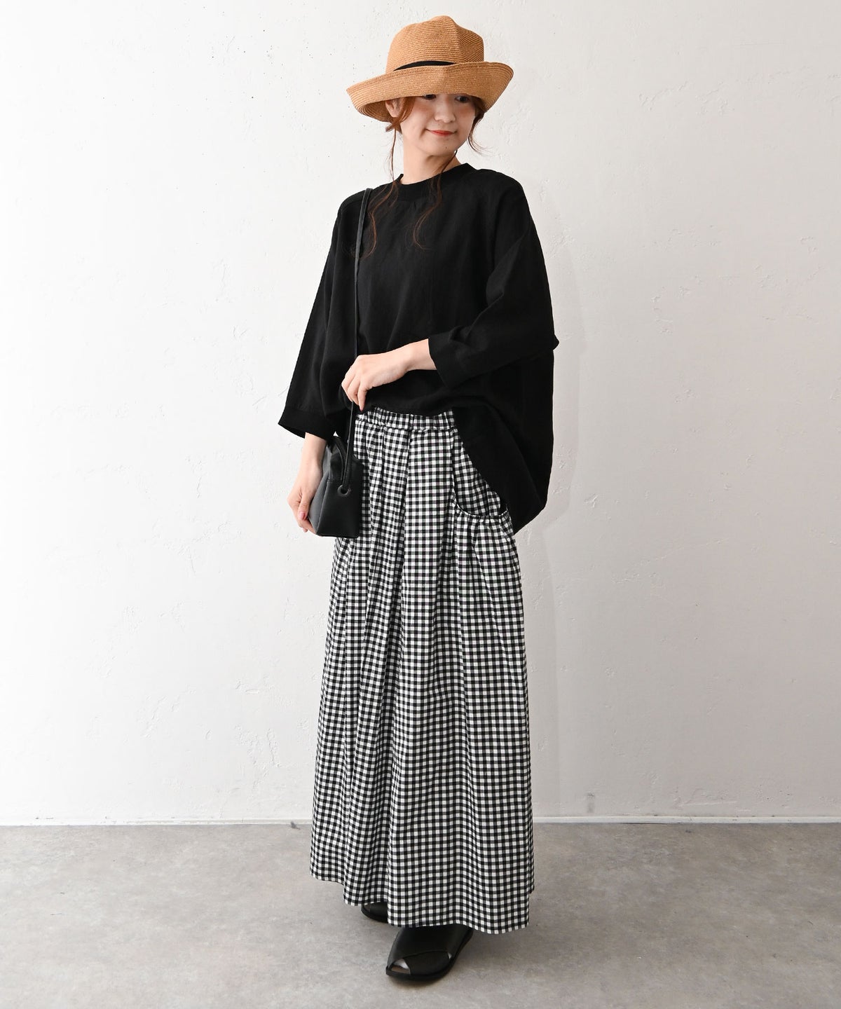 sloe｜麻テンセル襟リブプルオーバー [[4411915]][C]