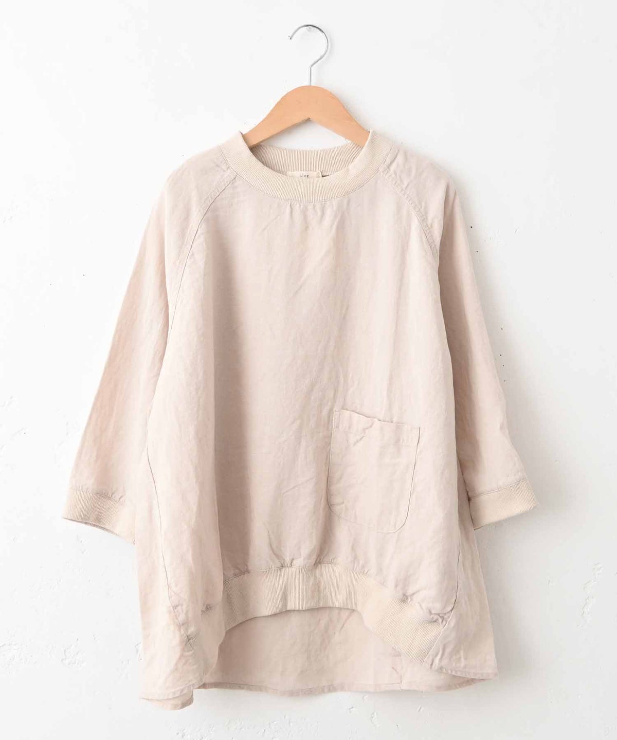 sloe｜麻テンセル襟リブプルオーバー [[4411915]][C]