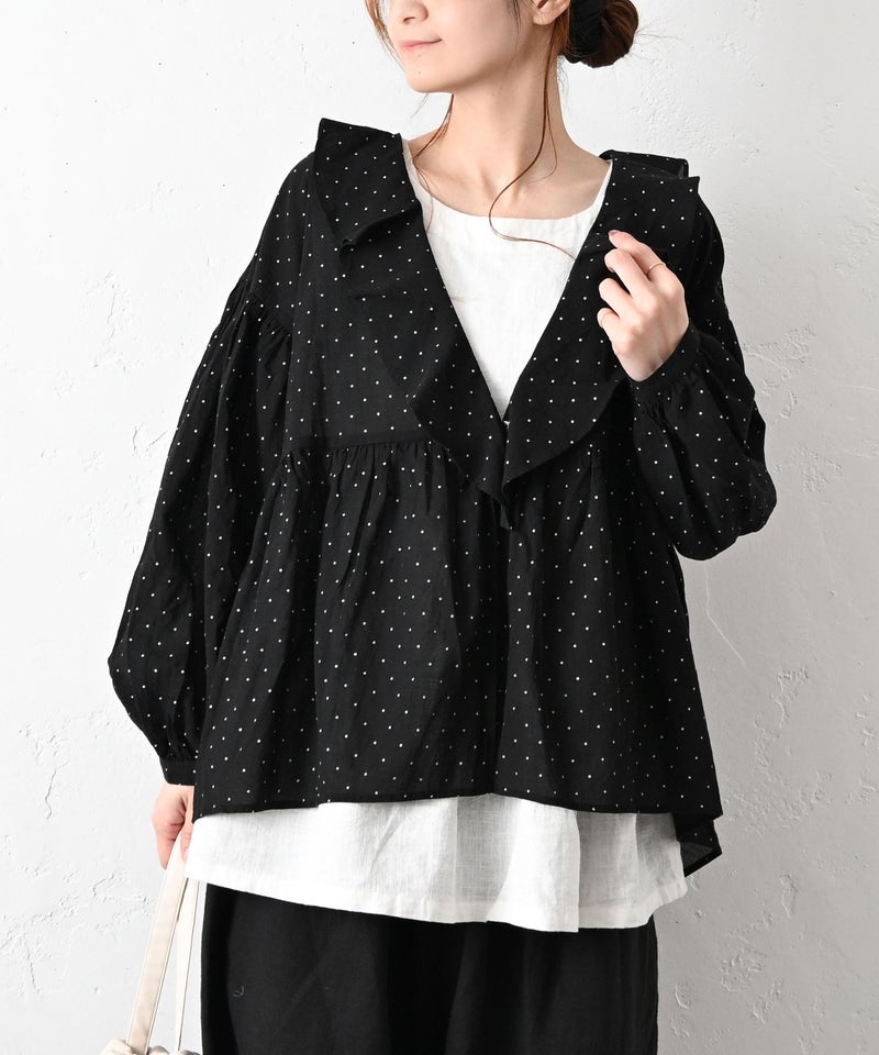 ista-ire｜ドットフレアブラウス [[4601-6500]][C]