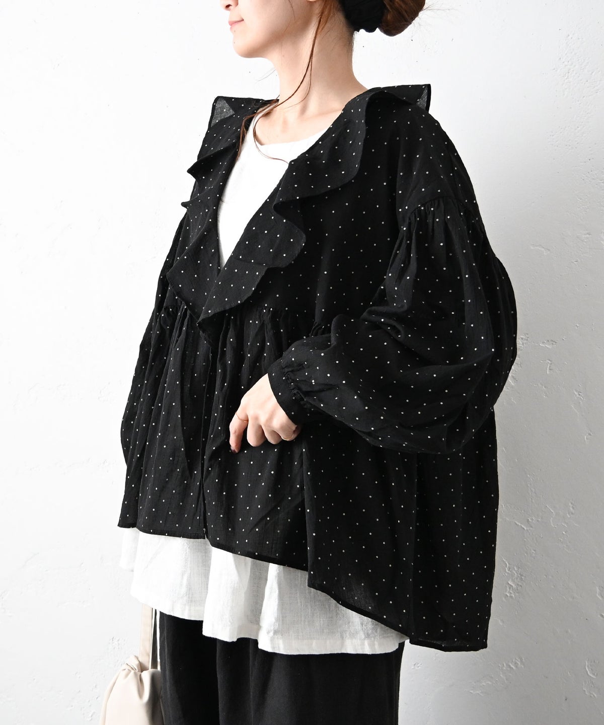 ista-ire｜ドットフレアブラウス [[4601-6500]][C]