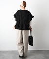 ista-ire｜ドットラッフルブラウス [[4601-6780]][C]