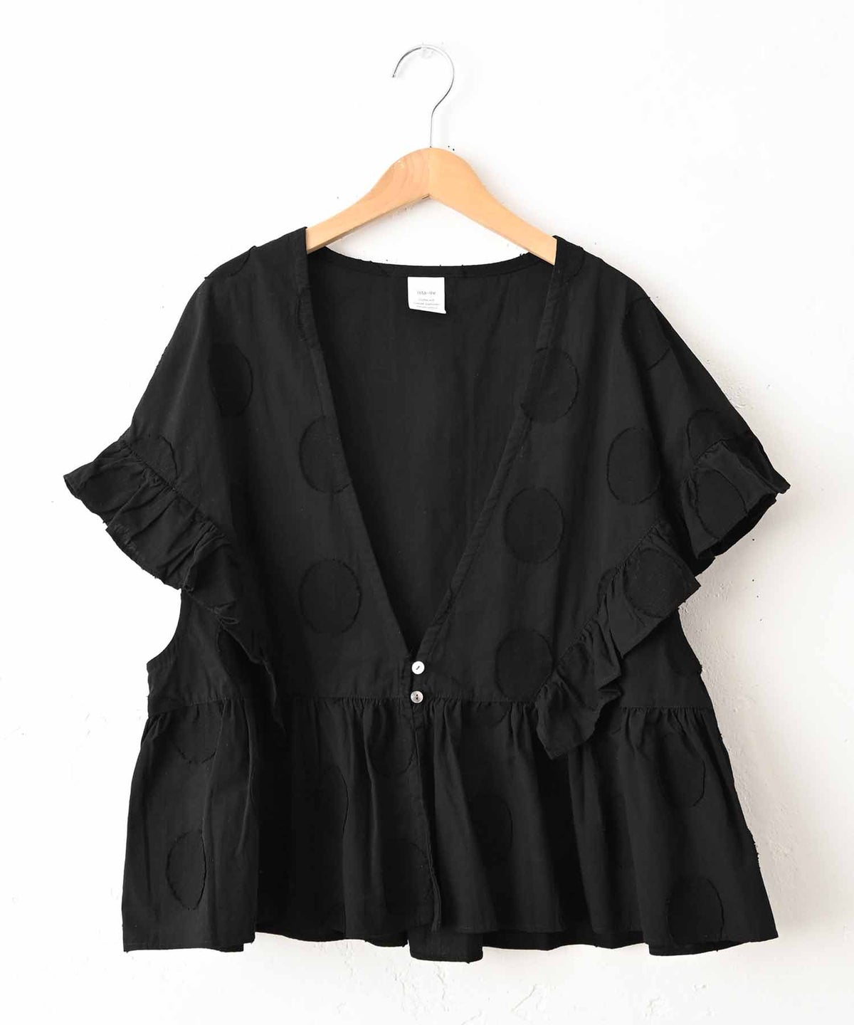 ista-ire｜ドットラッフルブラウス [[4601-6780]][C]