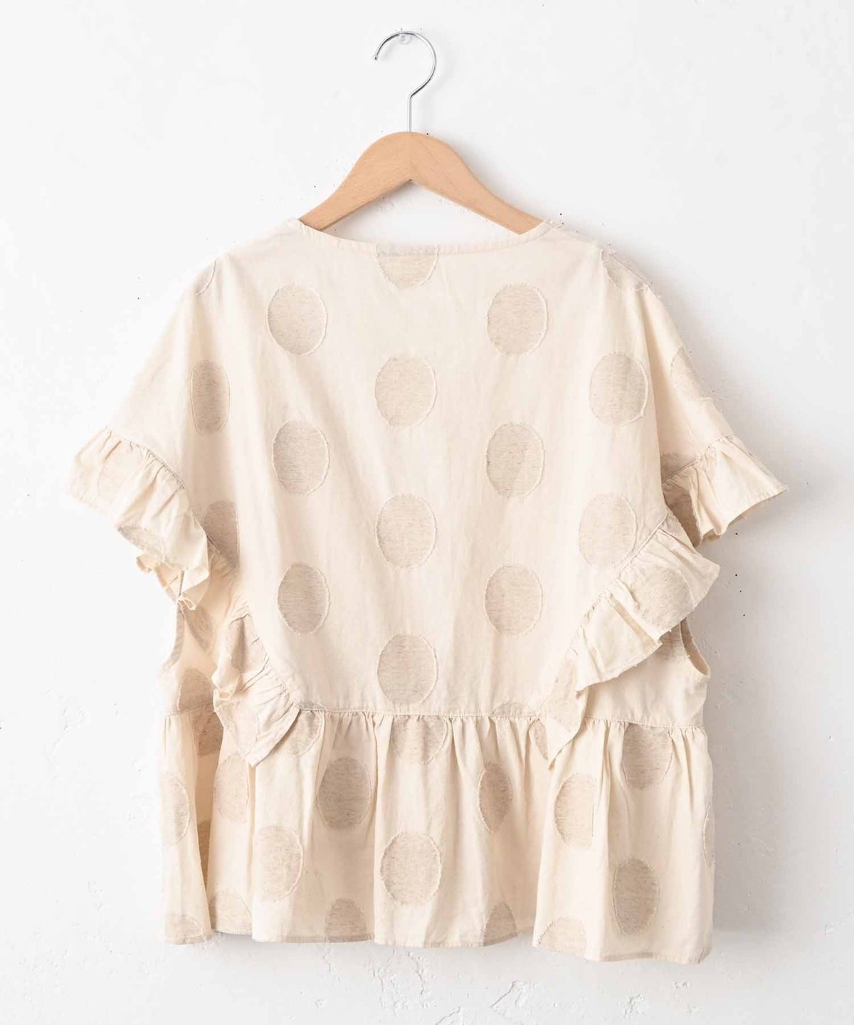 ista-ire｜ドットラッフルブラウス [[4601-6780]][C]