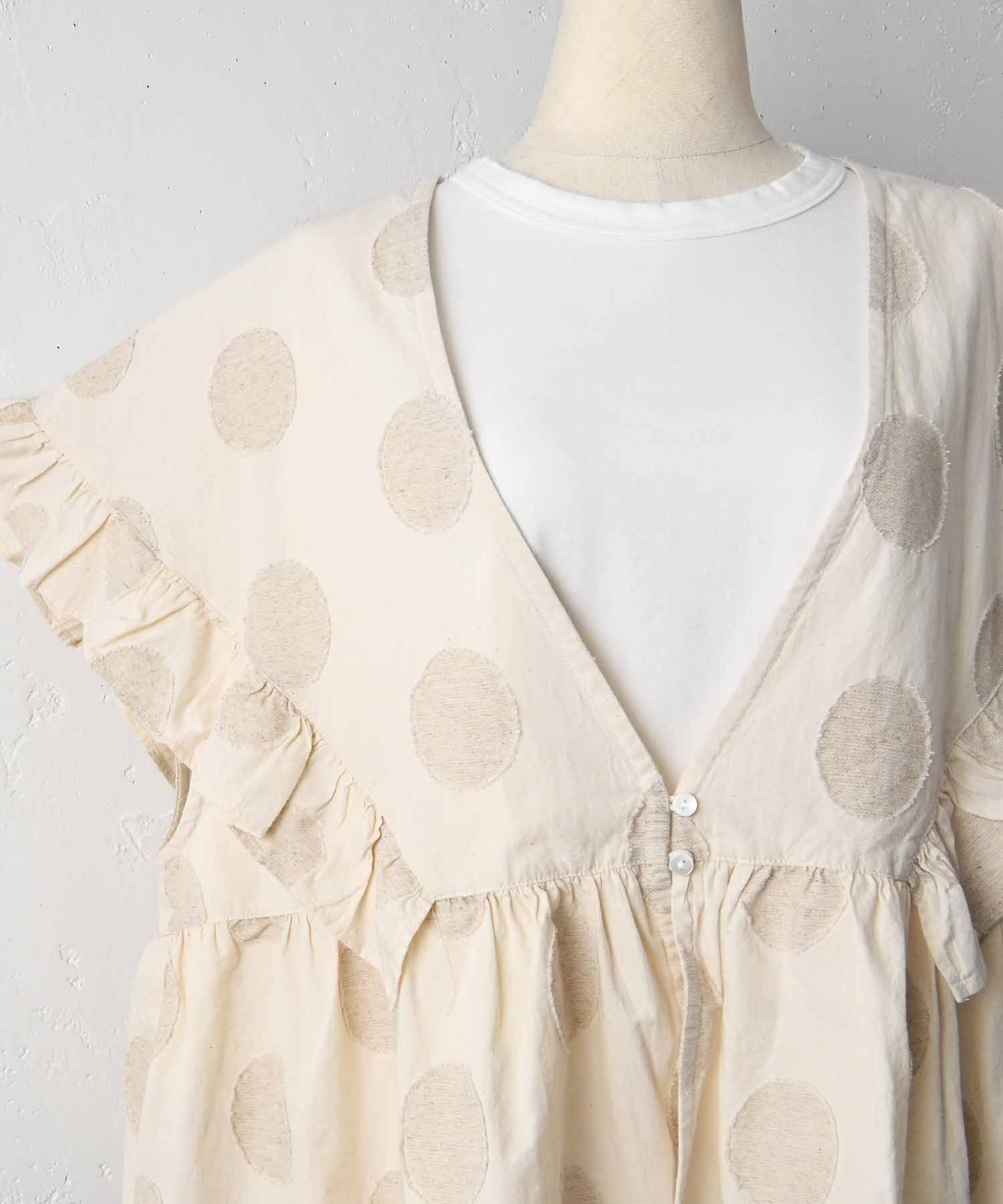 ista-ire｜ドットラッフルブラウス [[4601-6780]][C] | ma28 ONLINE STORE