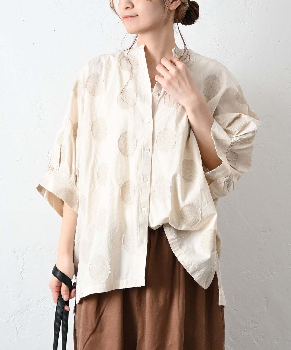 ista-ire｜ドットドルマンブラウス [[4601-6790]][C]