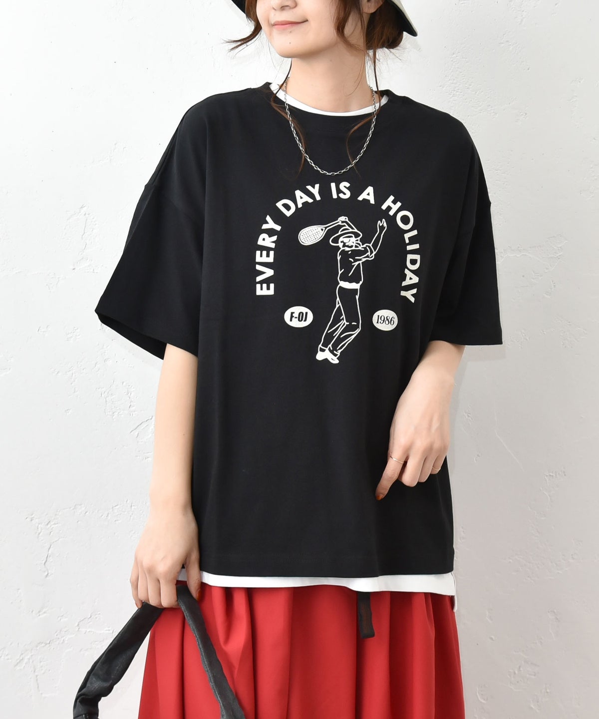 Gives a sense of fullment｜週休7日Tee(プリントロゴ) [[862310]][C]