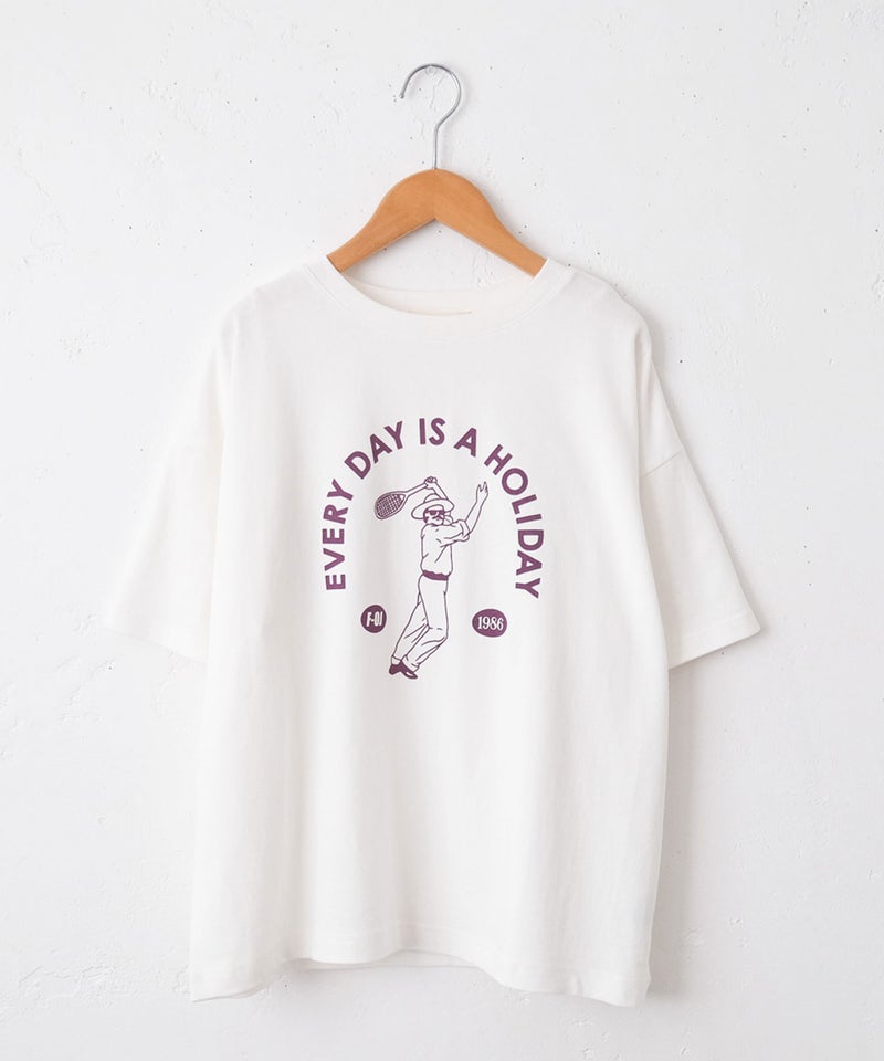 Gives a sense of fullment｜週休7日Tee(プリントロゴ) [[862310]][C]