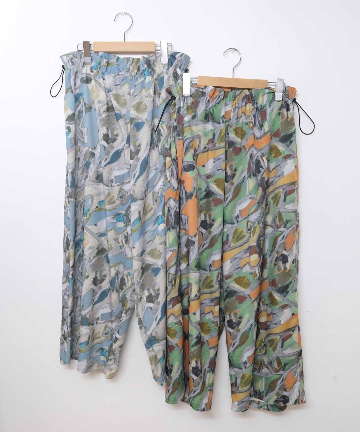  HUMS｜総柄ワイドパンツ(ボタニカルアート柄) [[C-5127]][C]