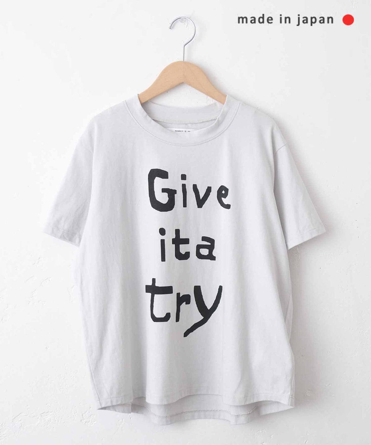  No18｜”Give ita try” プリントTee [[CE1CT250302-2]][C]