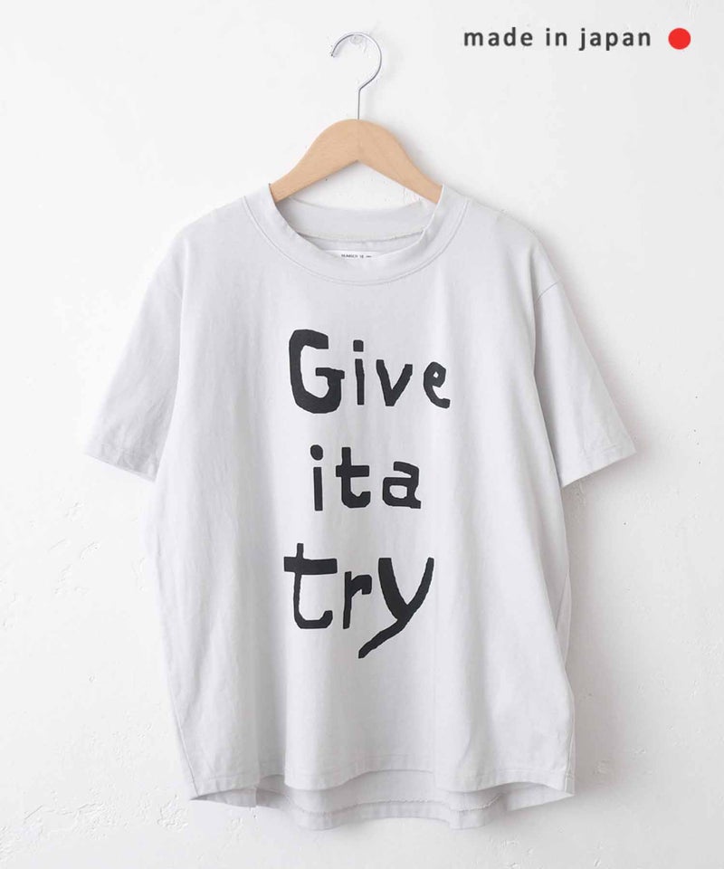  No18｜”Give ita try” プリントTee [[CE1CT250302-2]][C]