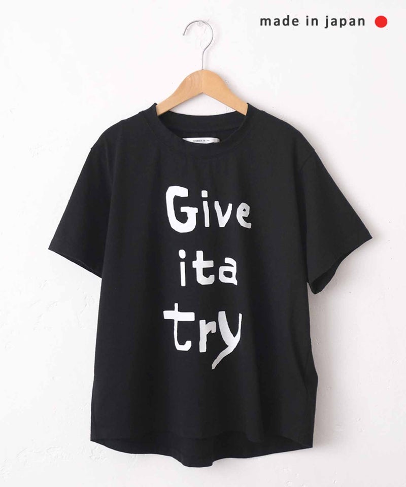  No18｜”Give ita try” プリントTee [[CE1CT250302-2]][C]