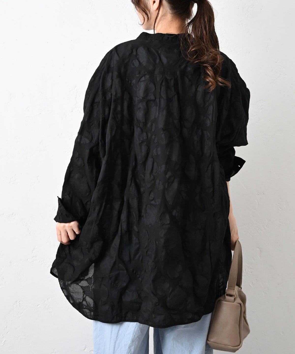 No18｜コットンオーガンジーリップルシャツチュニック [[CE1TN260107D]][C]