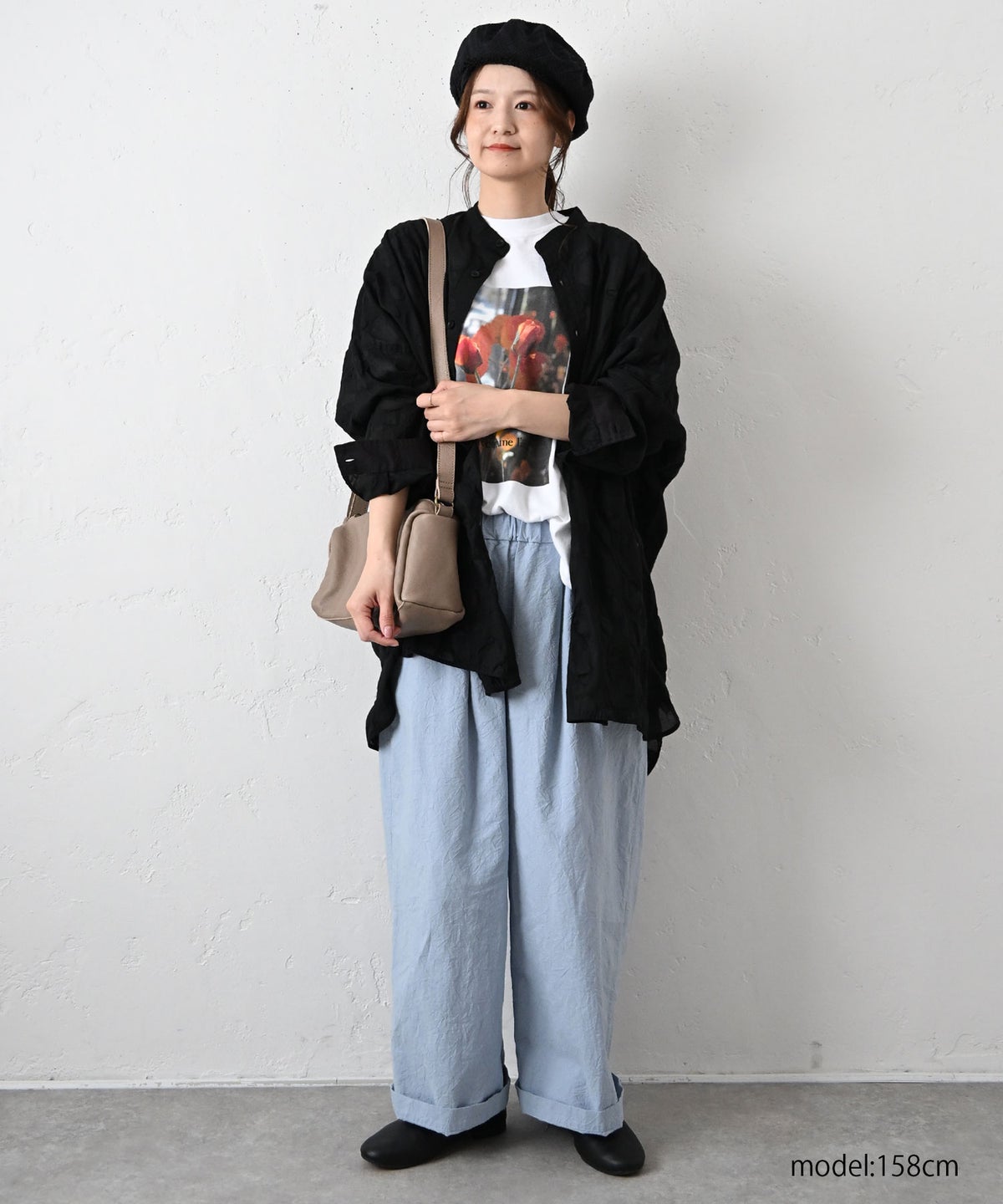 No18｜コットンオーガンジーリップルシャツチュニック [[CE1TN260107D]][C]