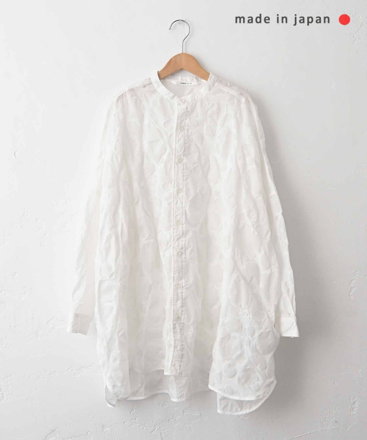 No18｜コットンオーガンジーリップルシャツチュニック [[CE1TN260107D]][C]